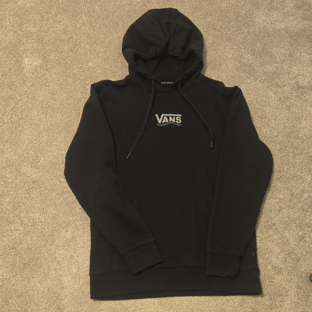 Vans Black Sweatshirt Hoodie Classic Pullover Mens Size Small - Picture 1 of 3